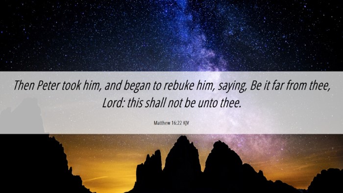 Picture 06 - Matthew 16:22 KJV Desktop Wallpaper - Then Peter took him, and began to rebuke him, - Desktop Bible Verse Wallpaper