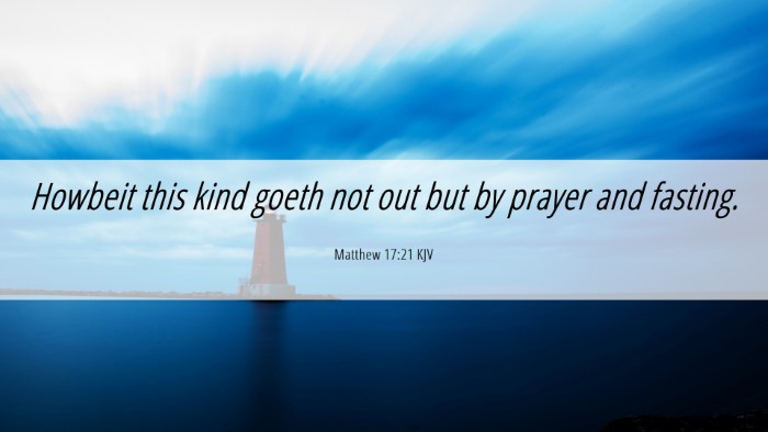 Picture 06 - Matthew 17:21 KJV Desktop Wallpaper - Howbeit this kind goeth not out but by prayer and - Desktop Bible Verse Wallpaper