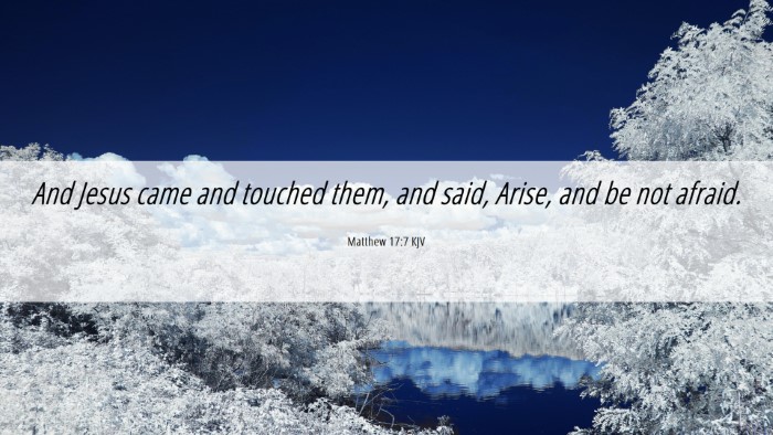 Picture 06 - Matthew 17:7 KJV Desktop Wallpaper - And Jesus came and touched them, and said, Arise, - Desktop Bible Verse Wallpaper