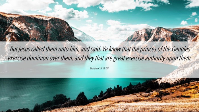 Picture 06 - Matthew 20:25 KJV Desktop Wallpaper - But Jesus called them unto him, and said, Ye know - Desktop Bible Verse Wallpaper