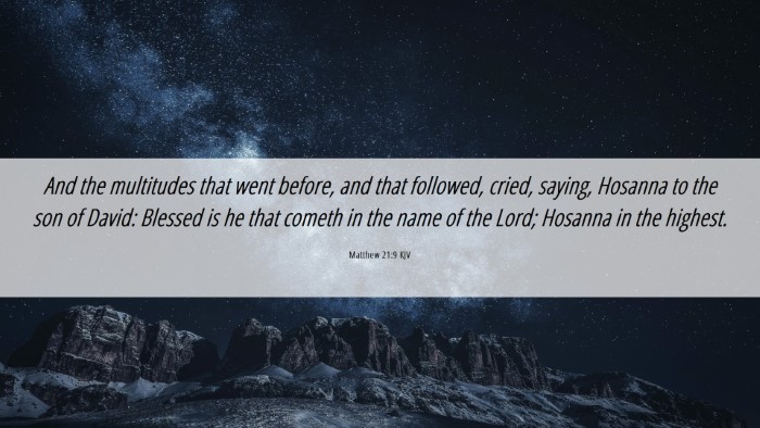 Picture 06 - Matthew 21:9 KJV Desktop Wallpaper - And the multitudes that went before, and that - Desktop Bible Verse Wallpaper