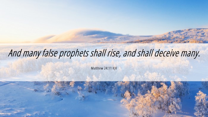 Picture 06 - Matthew 24:11 KJV Desktop Wallpaper - And many false prophets shall rise, and shall - Desktop Bible Verse Wallpaper