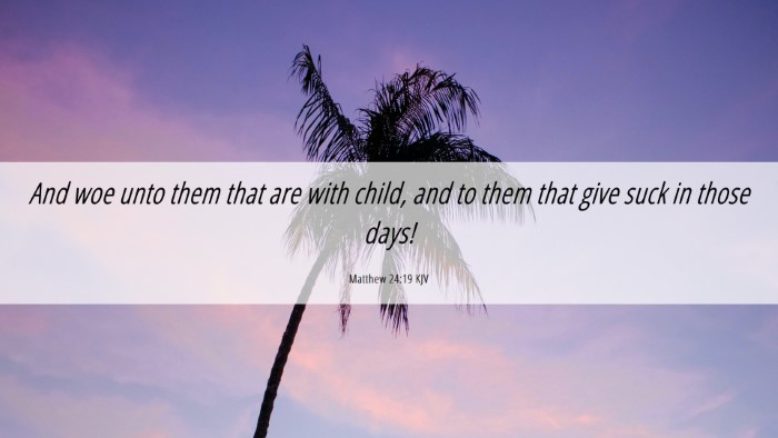 Picture 06 - Matthew 24:19 KJV Desktop Wallpaper - And woe unto them that are with child, and to - Desktop Bible Verse Wallpaper