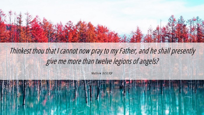 Picture 06 - Matthew 26:53 KJV Desktop Wallpaper - Thinkest thou that I cannot now pray to my - Desktop Bible Verse Wallpaper