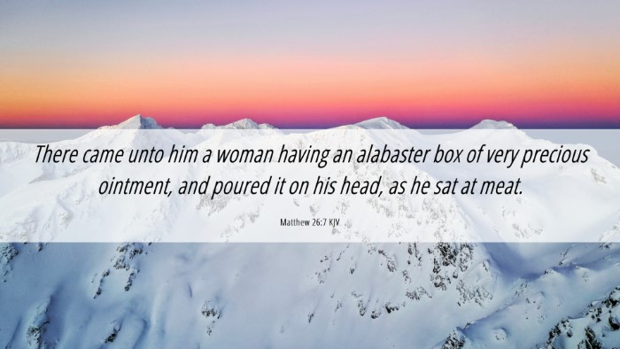 Picture 06 - Matthew 26:7 KJV Desktop Wallpaper - There came unto him a woman having an alabaster - Desktop Bible Verse Wallpaper