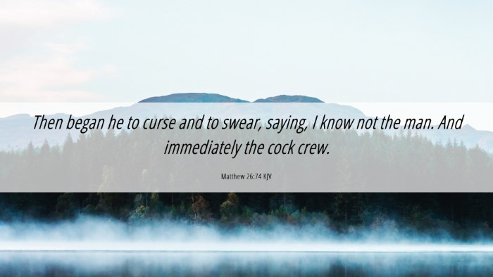 Picture 06 - Matthew 26:74 KJV Desktop Wallpaper - Then began he to curse and to swear, saying, I - Desktop Bible Verse Wallpaper