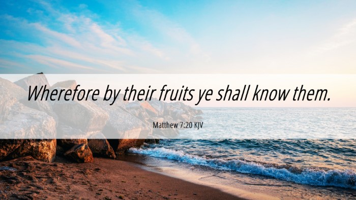 Picture 06 - Matthew 7:20 KJV Desktop Wallpaper - Wherefore by their fruits ye shall know - Desktop Bible Verse Wallpaper