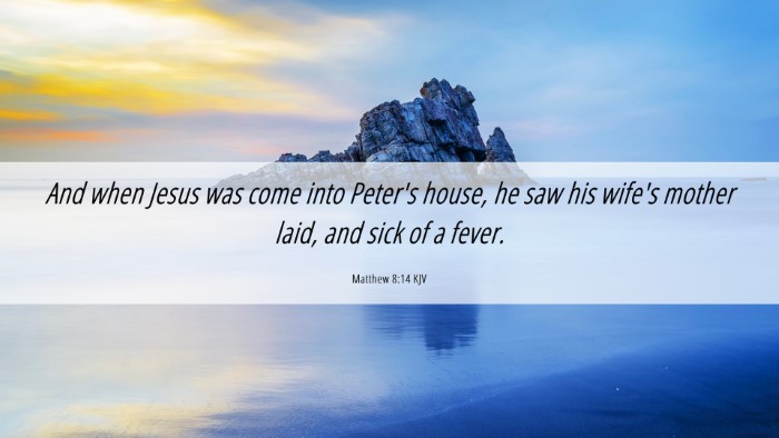 Picture 06 - Matthew 8:14 KJV Desktop Wallpaper - And when Jesus was come into Peter's house, he - Desktop Bible Verse Wallpaper