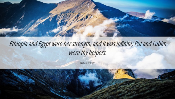 Picture 06 - Nahum 3:9 KJV Desktop Wallpaper - Ethiopia and Egypt were her strength, and it was - Desktop Bible Verse Wallpaper