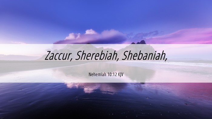 Picture 06 - Nehemiah 10:12 KJV Desktop Wallpaper - Zaccur, Sherebiah, - Desktop Bible Verse Wallpaper