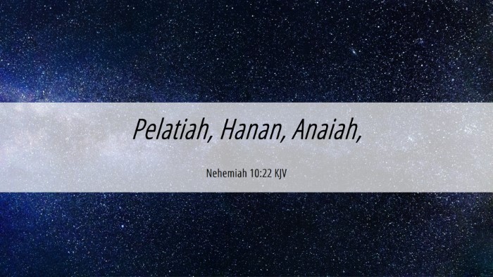 Picture 06 - Nehemiah 10:22 KJV Desktop Wallpaper - Pelatiah, Hanan, - Desktop Bible Verse Wallpaper