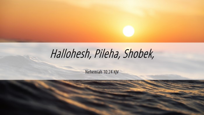 Picture 06 - Nehemiah 10:24 KJV Desktop Wallpaper - Hallohesh, Pileha, - Desktop Bible Verse Wallpaper