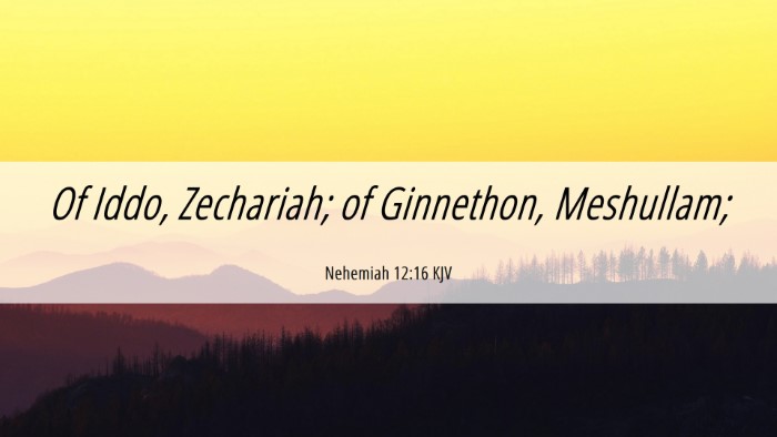 Picture 06 - Nehemiah 12:16 KJV Desktop Wallpaper - Of Iddo, Zechariah; of Ginnethon, - Desktop Bible Verse Wallpaper