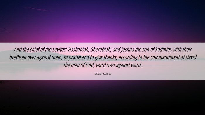 Picture 06 - Nehemiah 12:24 KJV Desktop Wallpaper - And the chief of the Levites: Hashabiah, - Desktop Bible Verse Wallpaper