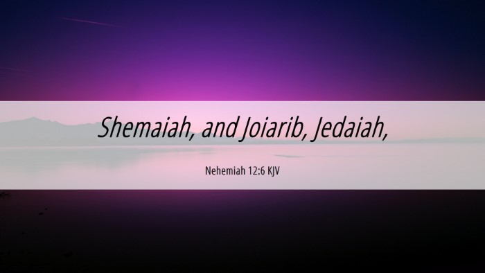 Picture 06 - Nehemiah 12:6 KJV Desktop Wallpaper - Shemaiah, and Joiarib, - Desktop Bible Verse Wallpaper