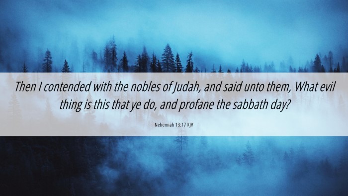 Picture 06 - Nehemiah 13:17 KJV Desktop Wallpaper - Then I contended with the nobles of Judah, and - Desktop Bible Verse Wallpaper