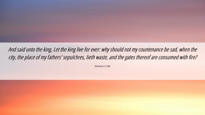 Picture 06 - Nehemiah 2:3 KJV Desktop Wallpaper - And said unto the king, Let the king live for - Desktop Bible Verse Wallpaper