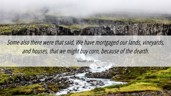 Picture 06 - Nehemiah 5:3 KJV Desktop Wallpaper - Some also there were that said, We have mortgaged - Desktop Bible Verse Wallpaper
