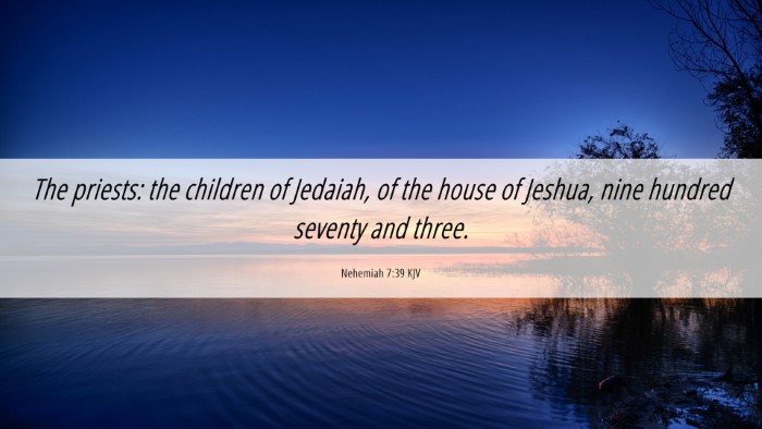 Picture 06 - Nehemiah 7:39 KJV Desktop Wallpaper - The priests: the children of Jedaiah, of the - Desktop Bible Verse Wallpaper