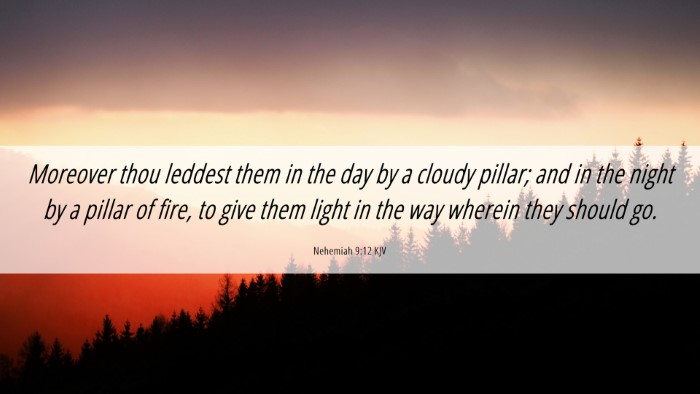 Picture 06 - Nehemiah 9:12 KJV Desktop Wallpaper - Moreover thou leddest them in the day by a cloudy - Desktop Bible Verse Wallpaper