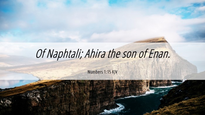 Picture 06 - Numbers 1:15 KJV Desktop Wallpaper - Of Naphtali; Ahira the son of - Desktop Bible Verse Wallpaper