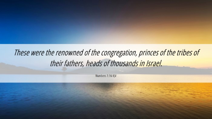 Picture 06 - Numbers 1:16 KJV Desktop Wallpaper - These were the renowned of the congregation, - Desktop Bible Verse Wallpaper