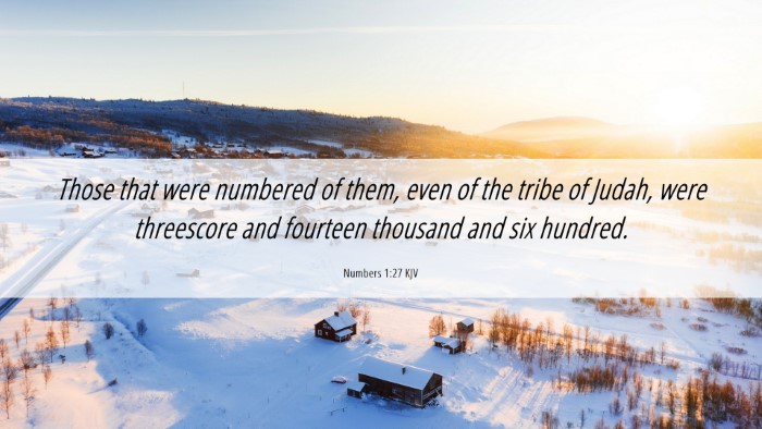 Picture 06 - Numbers 1:27 KJV Desktop Wallpaper - Those that were numbered of them, even of the - Desktop Bible Verse Wallpaper