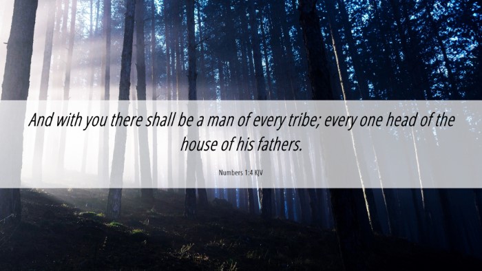 Picture 06 - Numbers 1:4 KJV Desktop Wallpaper - And with you there shall be a man of every tribe; - Desktop Bible Verse Wallpaper