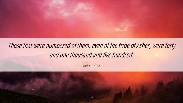 Picture 06 - Numbers 1:41 KJV Desktop Wallpaper - Those that were numbered of them, even of the - Desktop Bible Verse Wallpaper