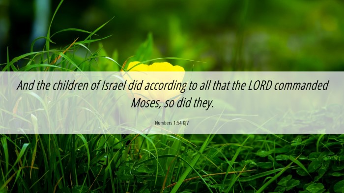 Picture 06 - Numbers 1:54 KJV Desktop Wallpaper - And the children of Israel did according to all - Desktop Bible Verse Wallpaper