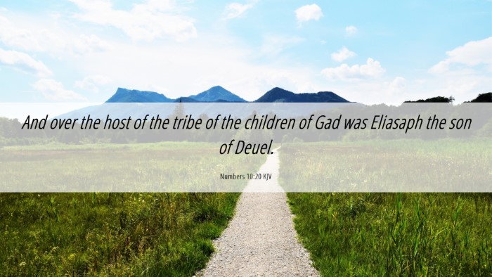 Picture 06 - Numbers 10:20 KJV Desktop Wallpaper - And over the host of the tribe of the children of - Desktop Bible Verse Wallpaper