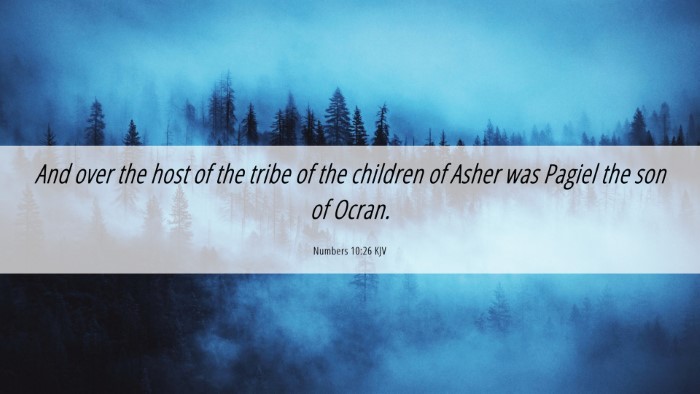 Picture 06 - Numbers 10:26 KJV Desktop Wallpaper - And over the host of the tribe of the children of - Desktop Bible Verse Wallpaper