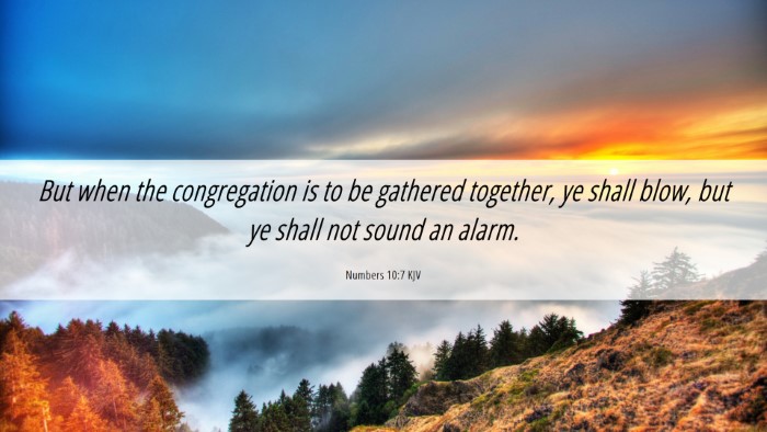 Picture 06 - Numbers 10:7 KJV Desktop Wallpaper - But when the congregation is to be gathered - Desktop Bible Verse Wallpaper