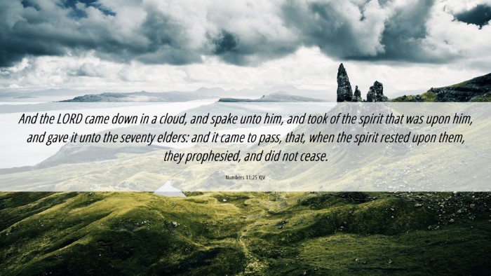 Picture 06 - Numbers 11:25 KJV Desktop Wallpaper - And the LORD came down in a cloud, and spake unto - Desktop Bible Verse Wallpaper