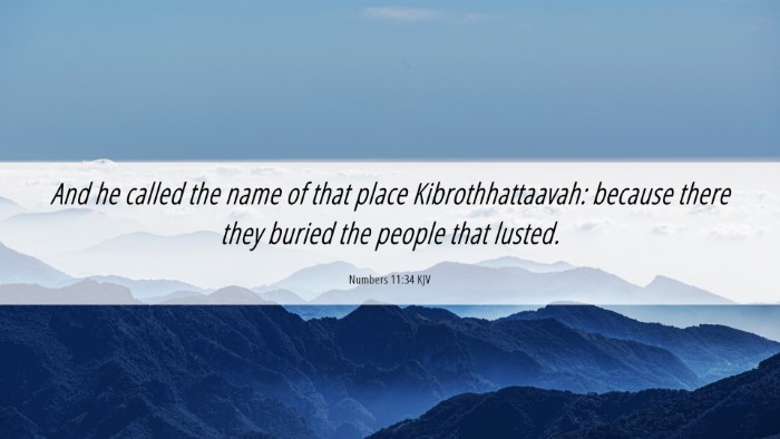 Picture 06 - Numbers 11:34 KJV Desktop Wallpaper - And he called the name of that place - Desktop Bible Verse Wallpaper