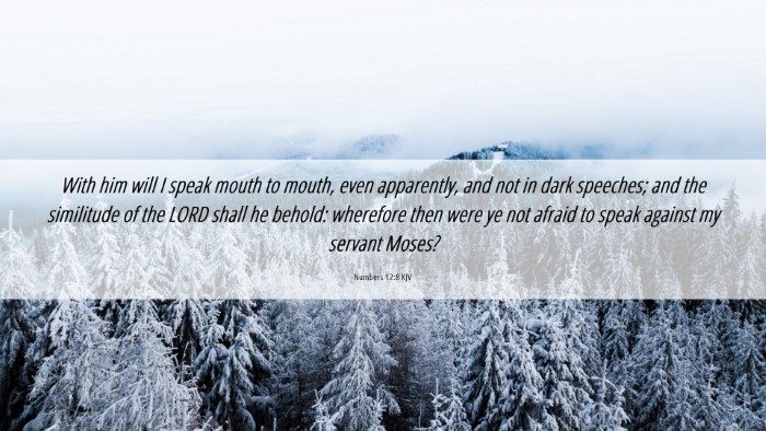 Picture 06 - Numbers 12:8 KJV Desktop Wallpaper - With him will I speak mouth to mouth, even - Desktop Bible Verse Wallpaper
