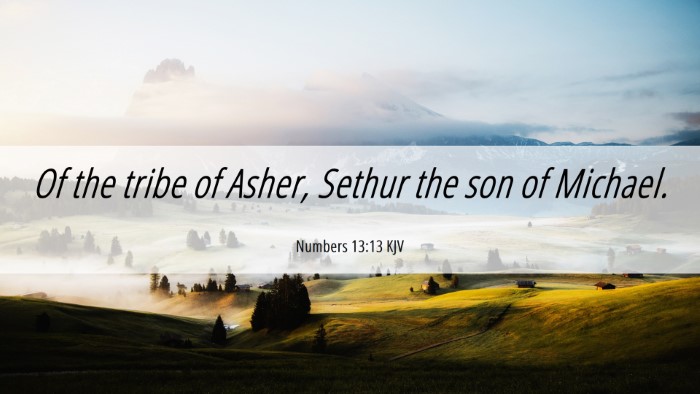 Picture 06 - Numbers 13:13 KJV Desktop Wallpaper - Of the tribe of Asher, Sethur the son of - Desktop Bible Verse Wallpaper