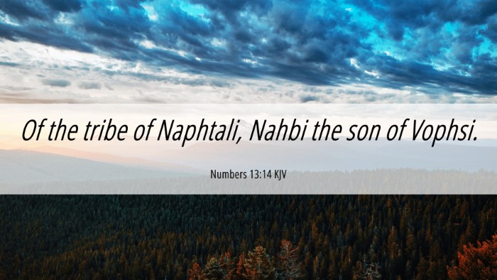 Picture 06 - Numbers 13:14 KJV Desktop Wallpaper - Of the tribe of Naphtali, Nahbi the son of - Desktop Bible Verse Wallpaper