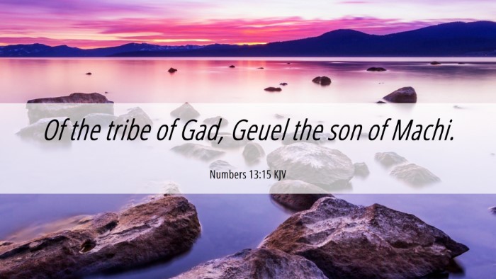 Picture 06 - Numbers 13:15 KJV Desktop Wallpaper - Of the tribe of Gad, Geuel the son of - Desktop Bible Verse Wallpaper