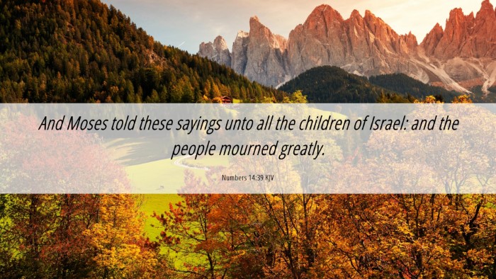 Picture 06 - Numbers 14:39 KJV Desktop Wallpaper - And Moses told these sayings unto all the - Desktop Bible Verse Wallpaper