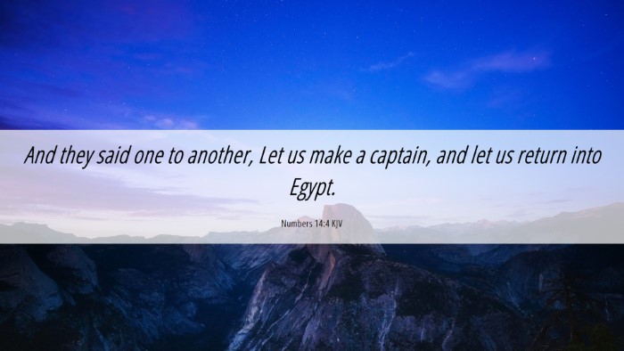 Picture 06 - Numbers 14:4 KJV Desktop Wallpaper - And they said one to another, Let us make a - Desktop Bible Verse Wallpaper