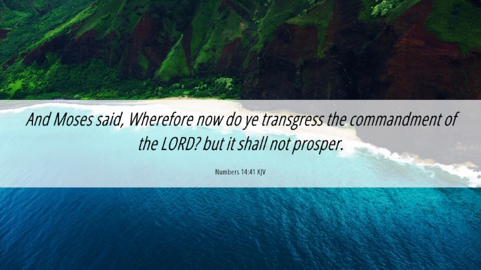 Picture 06 - Numbers 14:41 KJV Desktop Wallpaper - And Moses said, Wherefore now do ye transgress - Desktop Bible Verse Wallpaper