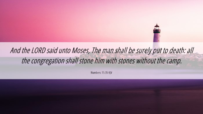 Picture 06 - Numbers 15:35 KJV Desktop Wallpaper - And the LORD said unto Moses, The man shall be - Desktop Bible Verse Wallpaper