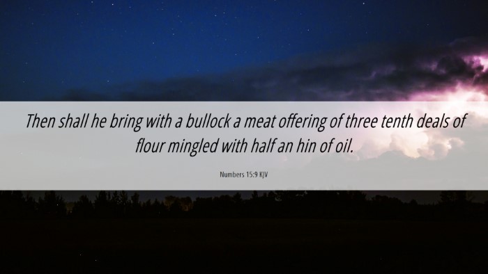 Picture 06 - Numbers 15:9 KJV Desktop Wallpaper - Then shall he bring with a bullock a meat - Desktop Bible Verse Wallpaper