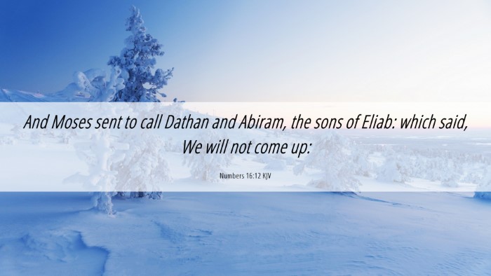 Picture 06 - Numbers 16:12 KJV Desktop Wallpaper - And Moses sent to call Dathan and Abiram, the - Desktop Bible Verse Wallpaper