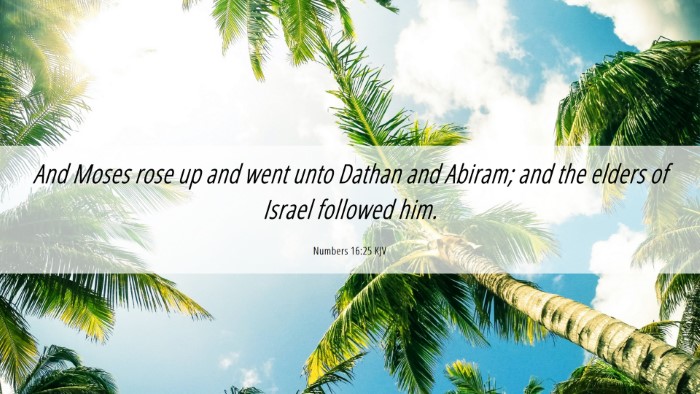 Picture 06 - Numbers 16:25 KJV Desktop Wallpaper - And Moses rose up and went unto Dathan and - Desktop Bible Verse Wallpaper