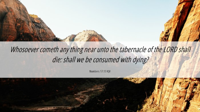 Picture 06 - Numbers 17:13 KJV Desktop Wallpaper - Whosoever cometh any thing near unto the - Desktop Bible Verse Wallpaper