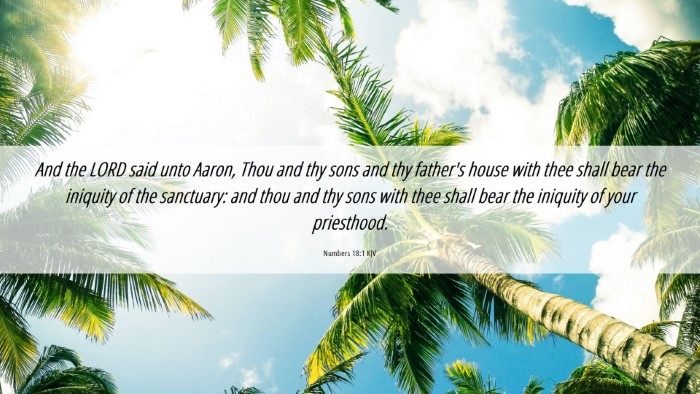 Picture 06 - Numbers 18:1 KJV Desktop Wallpaper - And the LORD said unto Aaron, Thou and thy sons - Desktop Bible Verse Wallpaper