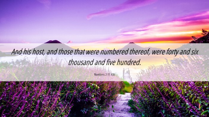 Picture 06 - Numbers 2:11 KJV Desktop Wallpaper - And his host, and those that were numbered - Desktop Bible Verse Wallpaper