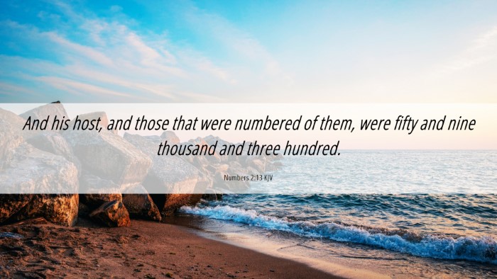 Picture 06 - Numbers 2:13 KJV Desktop Wallpaper - And his host, and those that were numbered of - Desktop Bible Verse Wallpaper